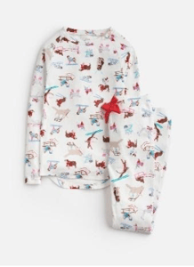 Z_ODRSLEPWL-SKIIDOG White pajama with skiing dog print  97% cotton 3% elastane 1 through 12
